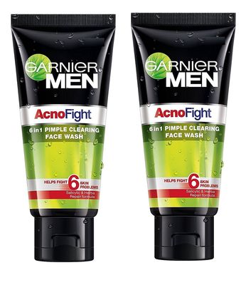 Garnier Men&#39;s Acno Fight Face Wash - 100ml (Pack Of 2)