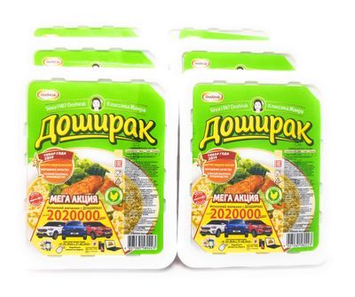 Paldo DOSHIRAK Oriental Style Noodle 90 grams Made in Russia (Chicken Mild, 6 packs)