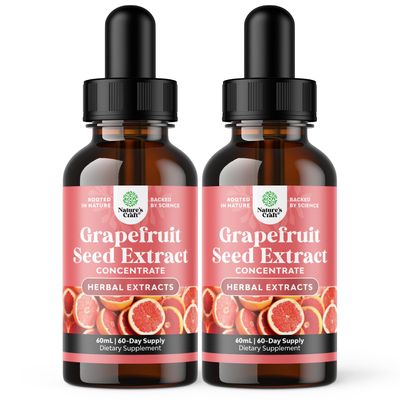 GSE Grapefruit Seed Extract Liquid - One Drop Daily - Super Concentrated Grape Seed Extract Liquid Drops Rich in Bioflavonoids &amp; Polyphenols for Gut Health &amp; Immune Support - 2 Pack Bundle - 120 days