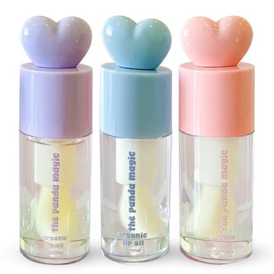The Panda Magic Organic Lip Oil Set - All-Natural, Moisturizing, and High Shine - Hydrating Lip Treatment for Dry and Chapped Lips - Lip Gloss for Keeping Your Lips Soft and Smooth - 12ml