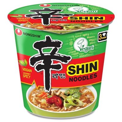 Nongshim Shin Ramyun Vegan, 2.64 Ounce, Pack of 6