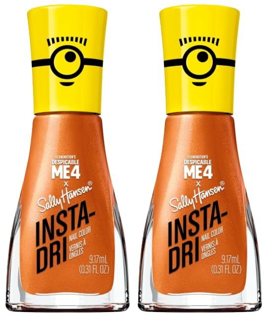 Sally Hansen Insta-Dri x 4 Collection, Girls Just Wanna Have Crime, Nail Polish, Easy to Use, Stays Put, Beautiful Colors, Glides On, No Smudges, 0.3oz - Pack of 2
