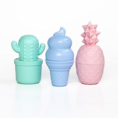 Rebels Refinery Mixed Lip Balm Trio - 100 Natural &amp; Organic All-Day Moisture Care - Summer Citrus, Sour Blue Raspberry, Strawberry Mango Flavors