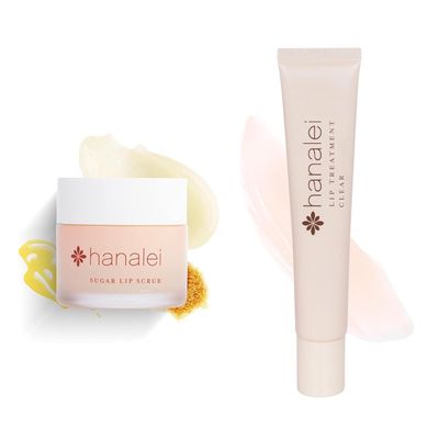 Hanalei Lip Care Products Set Duo - Sugar Lip Scrub &amp; Kukui Oil Lip Treatment for Dry, Cracked, Chapped Lips - Exfoliate, Hydrate &amp; Moisturize for Soft, Smooth Lips - Natural and Cruelty-free