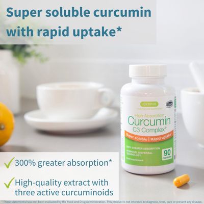 Igennus Advanced Curcumin C3 Complex, 300 Greater Absorption &amp; Rapid Uptake, 95 Standardised Extract, 90 Servings, Clean Label, Vegan Supplement, 1-a-Day, 90 Capsules