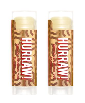 Hurraw! Almond, Cardamom, Rose (Vata) Lip Balm, 2 Pack: Organic, Certified Vegan, Cruelty and Gluten Free. Non-GMO, 100 Natural Ingredients. Bee, Shea, Soy and Palm Free. Made in USA