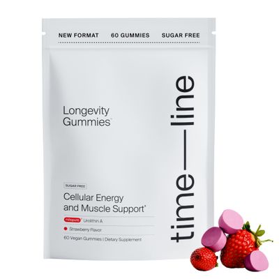Timeline Mitopure Urolithin A Supplement Gummies - Clinically Proven Support for Healthy Aging and Cellular Renewal - Mitoceutical for Muscle Strength and Longevity