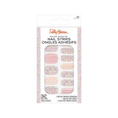 Sally Hansen Salon Effects, Cozy Knit, Nail Strips, No UV Light Needed, No Dry Time, Long-Lasting, Non-Damaging, No Chipping