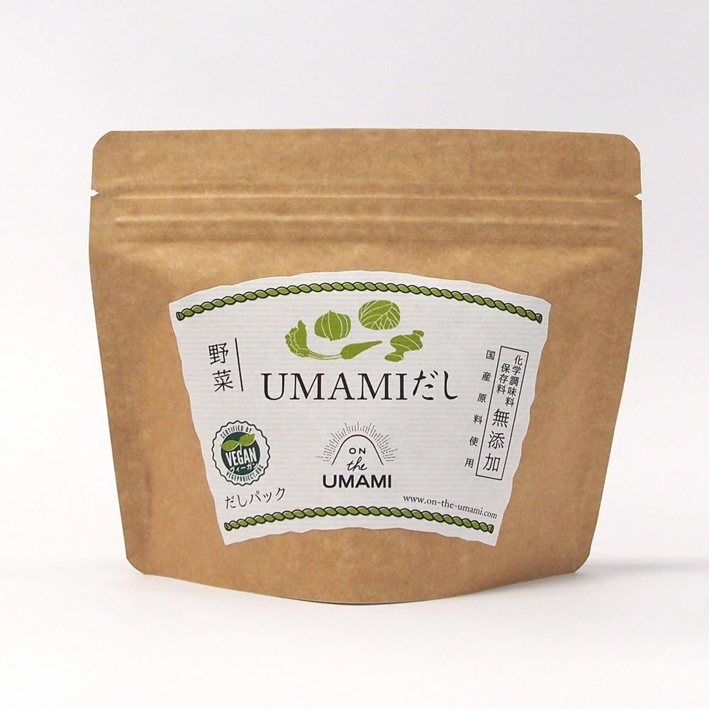 ON THE UMAMI Vegetable Dashi Packets - 5-Pack Japanese Soup Stock - Plant-Based Broth with Onion, Carrot, Cabbage &amp; Ginger - No MSG, No Additives, Vegan-Friendly