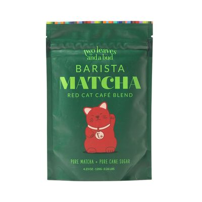 Two Leaves and a Bud Barista Matcha Sweetened Latte Blend (8 Servings), Japanese Matcha Green Tea Powder, 1 Resealable Bag, 120g (4.23oz)