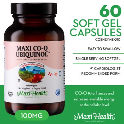 CoQ10 Ubiquinol - CoQ10 100mg Softgels - Kosher Co Q 10 Supplement for Cardiovascular Health - Superior Absorption - Co Q10 Supplement Ubiquinol 100mg for Cellular Energy - Coenzyme CoQ 10 (60 Count)