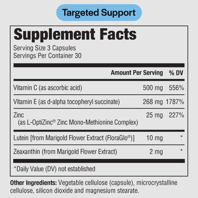 PureFormulas Pure Eye Support | Lutein and Zeaxanthin Supplement - 90 Vegetarian Capsules