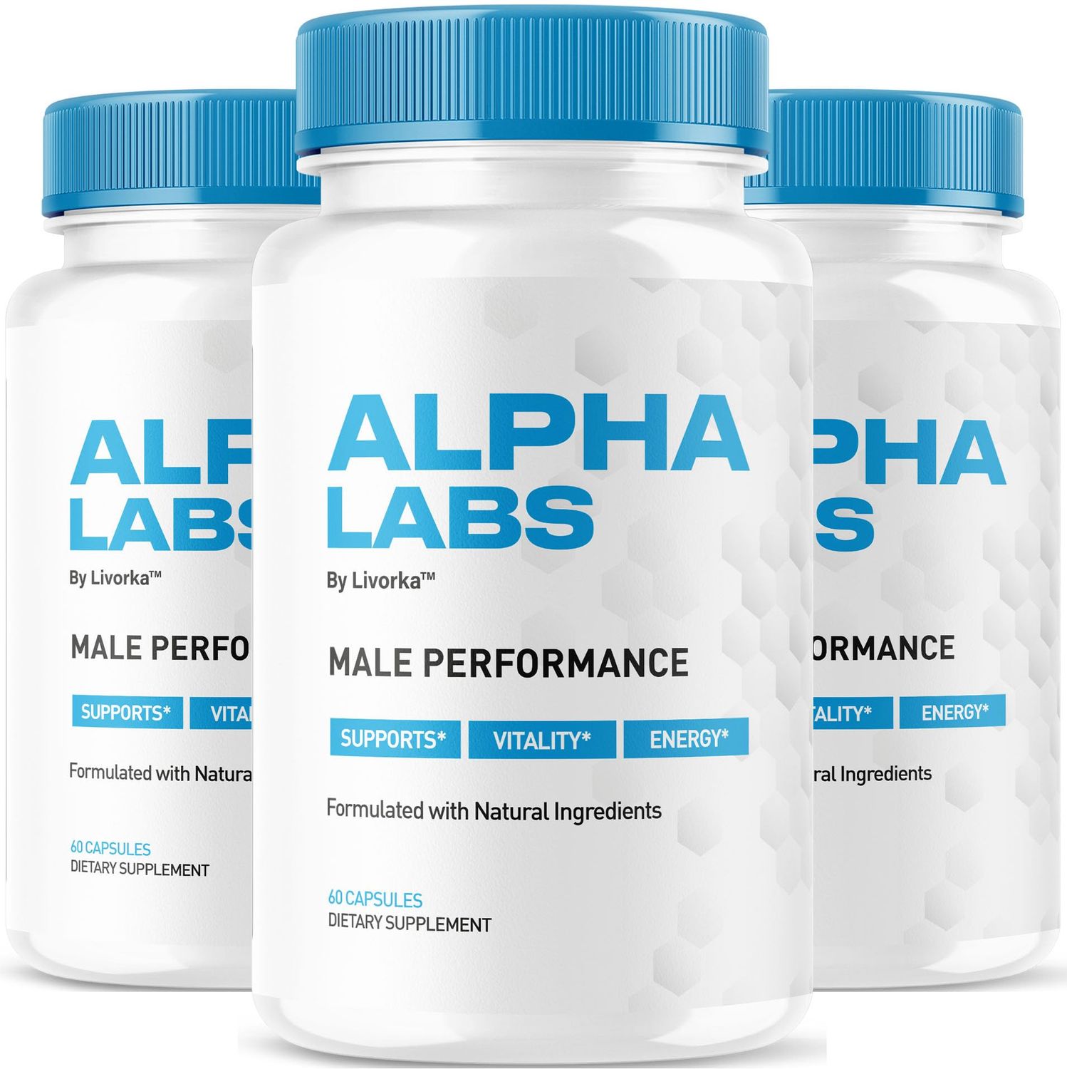 LIVORKA Alpha Labs Max Performance Advanced Formula for Strength - 180 Capsules for 3 Months - Pack of 3