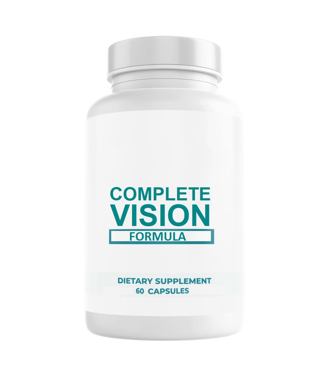 Pure Eye Health Vitamin &amp; Mineral Supplements for Adults | 1 Complete Research Vision Formula w/Bilberry, Lutein, Zeaxanthin, Lycopene, Resveratrol | Supports Eye Strain, Dry Eyes 60 Capsules