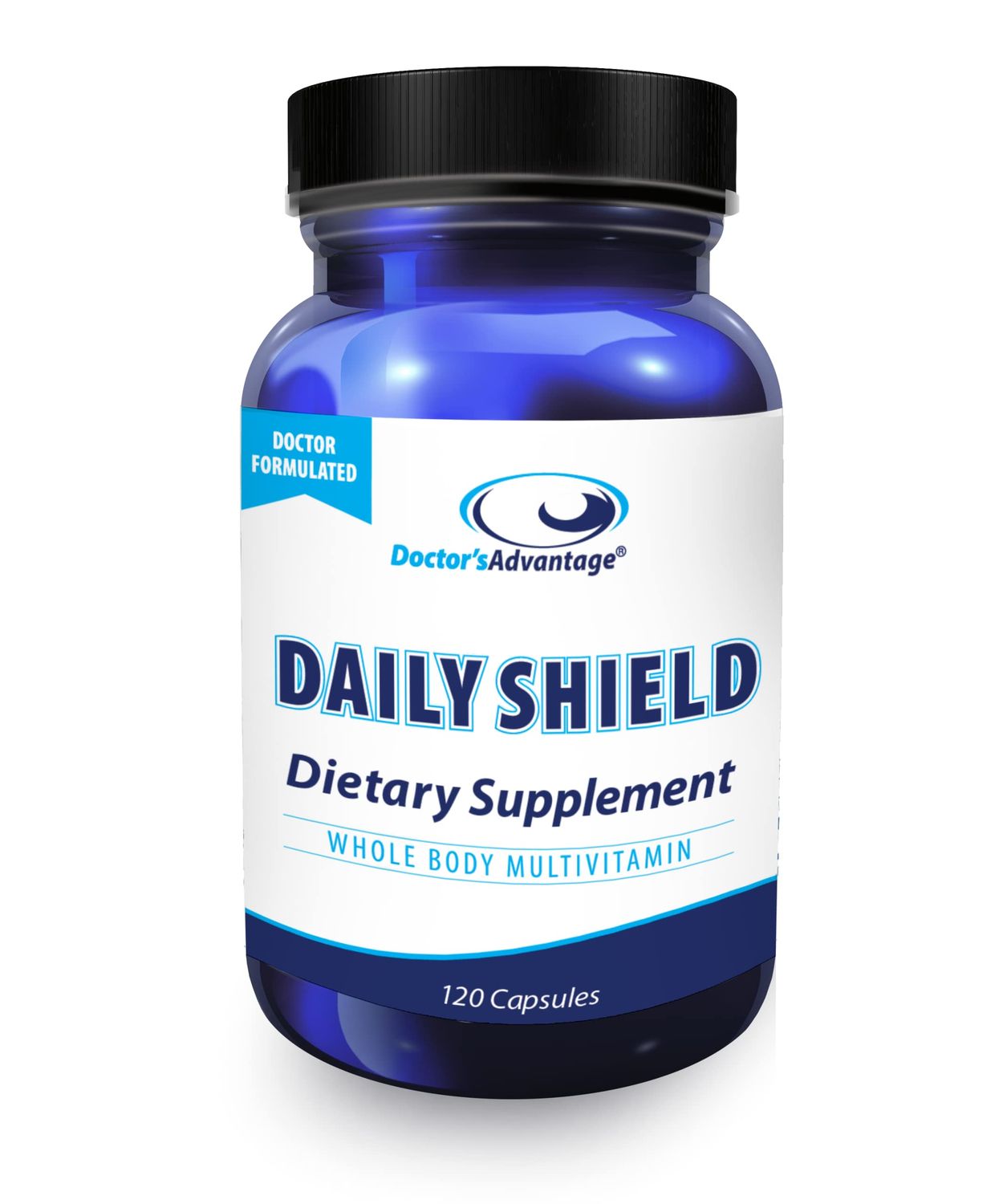 Doctor&#39;s Advantage Daily Shield Multivitamin with Green Tea Extract &amp; Bilberry | 120 Non-GMO Capsule Antioxidant Supplement to Fight Free Radical Damage &amp; Support Immune System