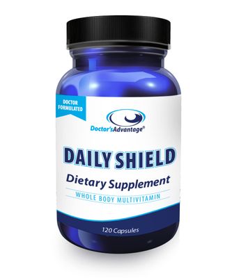 Doctor&#39;s Advantage Daily Shield Multivitamin with Green Tea Extract &amp; Bilberry | 120 Non-GMO Capsule Antioxidant Supplement to Fight Free Radical Damage &amp; Support Immune System