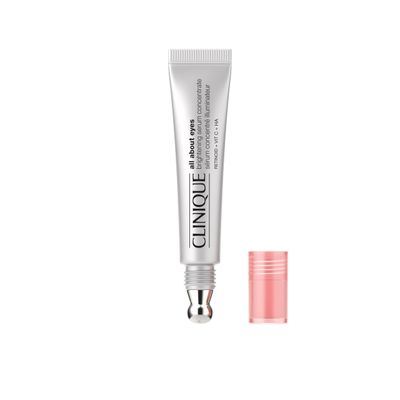 Clinique All About Eyes Brightening Serum Concentrate With Vitamin C, Hyaluronic Acid Retinol | Hydrating Reduces Dark Circles, 0.34 Fl Oz