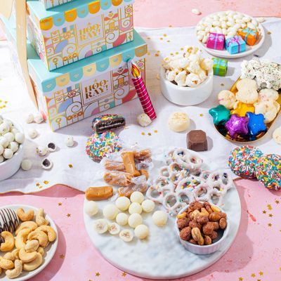 Gift Basket, Gift Tower, Candy Gift Box, Assortment Tray- Men, Women, Children Kids &amp; Families- Bonnie and Pop (Birthday)