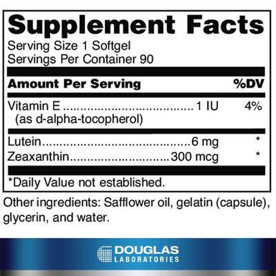 Douglas Laboratories Lutein (6 mg.) | Lutein with Zeaxanthin for Vision | 90 Softgels