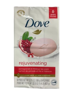 Dove Go Fresh Revive Beauty Bars, Pomegranate &amp; Lemon Verbena, 4 oz bars, (Pack of 1 Bar)