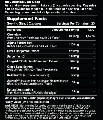 Leviathan IRE Complete Health Support - Overall Health & AntiOxidant Support with Longvida Optimized Turmeric Curcumin, Grape Seed, Berberine, Arjuna, and Resveratrol