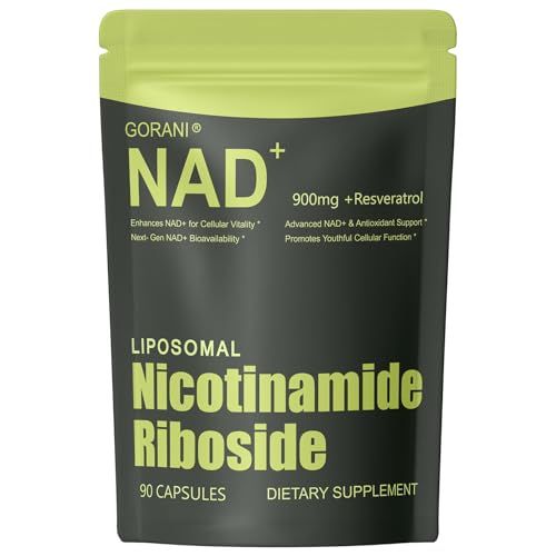 NMNH Supplement Alternative -Liposomal NAD &amp; Resveratrol Supplement - 90 Capsules, Enhanced Absorption Technology for Cellular Health, Energy Support &amp; Mental Focus | Non-GMO, Gluten-Free