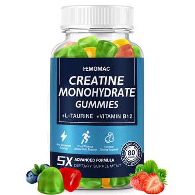 HEMOMAC Creatine Monohydrate Gummies for Adults Mixed Fruit