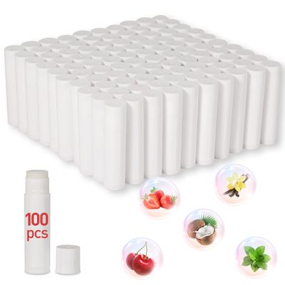 DMSKY 100-Pack Lip Balm Bulk 5 Flavors with Vitamin E and 100 Coconut Oil, Lip Care Product, Moisturizing Lip Balm for dry cracked lips