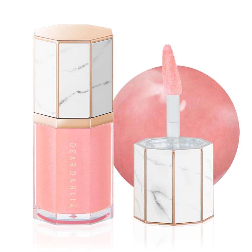 DEARDAHLIA Paradise Aurora Shine Lip Treatment - Hydrating Lip Care with Plant-Based Ingredients, Glass-Like Shine, Non-Sticky &amp; Lightweight, 0.21 fl. oz (MORNING DEW, 0.21 fl. oz)