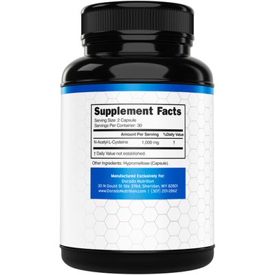 NAC Supplement (60 Capsules, 1000mg Per Serving) Premium NAC Supplement N-Acetyl Cysteine Capsules for Men and Women for Immune Support - Vegan Safe, Third Party Tested - Non GMO & USA Made