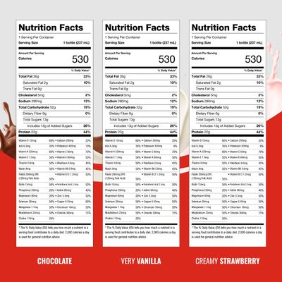 BOOST Very High Calorie Nutritional Drink - Helps Weight Gain &amp; Maintenance -530 Calories -26 Vitamins &amp; Minerals - 22 g Protein - Variety Pack - Vanilla, Chocolate &amp; Strawberry - 8 fl oz (Pack of 24)