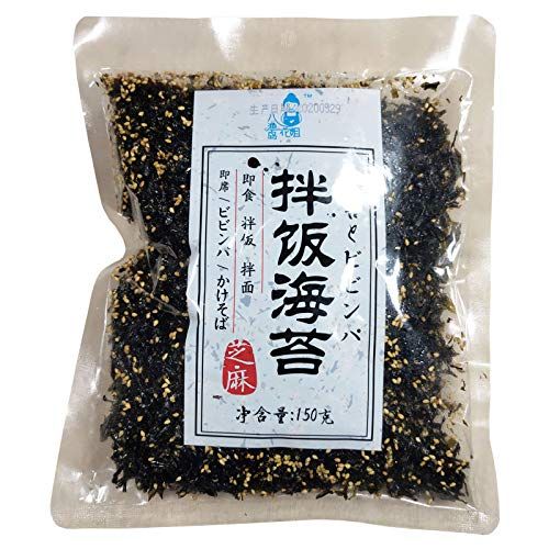 Rice Seasoning Furikake(No Salt, No MSG, Gluten Free), Dried Seaweed Snacks Roasted Nori Seaweed, Japanese Multi-Purpose Seasoning, With sesame seeds, 150g, Transparent packaging delicious and visible