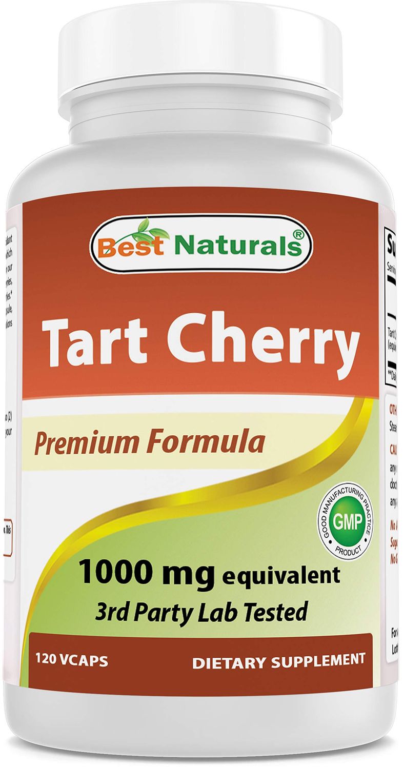 Best Naturals Tart Cherry Extract 1000 mg (Non-GMO) Veggie Capsules - Promotes Healthy Uric Acid Levels Within Normal Range, Healthy Joint Function &amp; Promotes Healthy Sleep Cycle, 120 Count