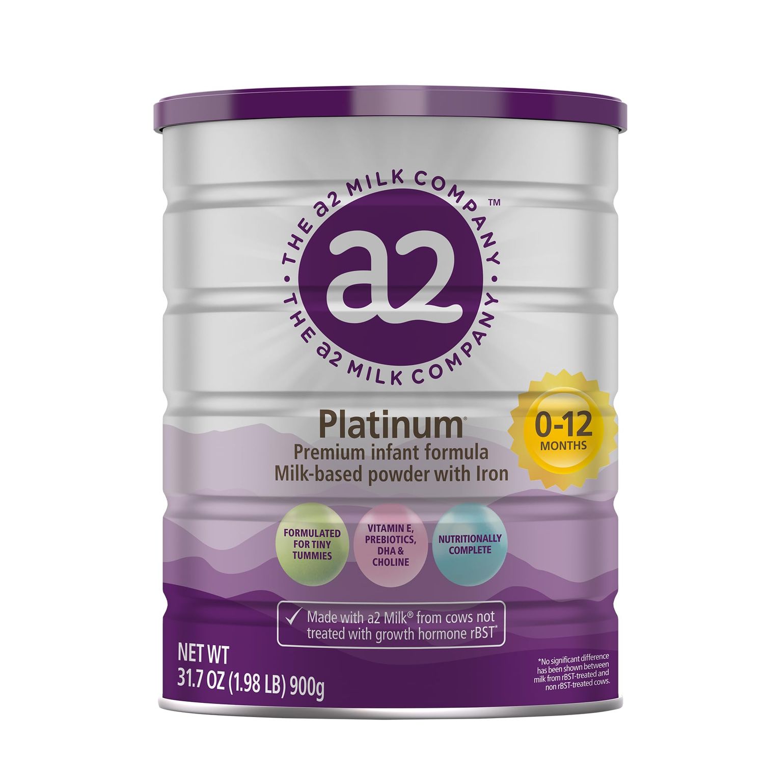 a2 Platinum Premium Infant Formula for Babies ages 0-12 Months, Milk-Based Powder with Iron. Nutritionally Complete, made with Pure and Natural a2 Milk - 31.7- oz Can