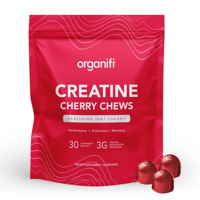 Organifi Creatine Chews - Premium Cherry Chews to Perform, Look, and Feel Better, 30-Day Supply