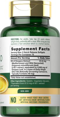 Carlyle Oregano Oil 4000mg Supplement | 150 Softgel Capsules | Contains Carvacrol | Non-GMO &amp; Gluten Free Formula