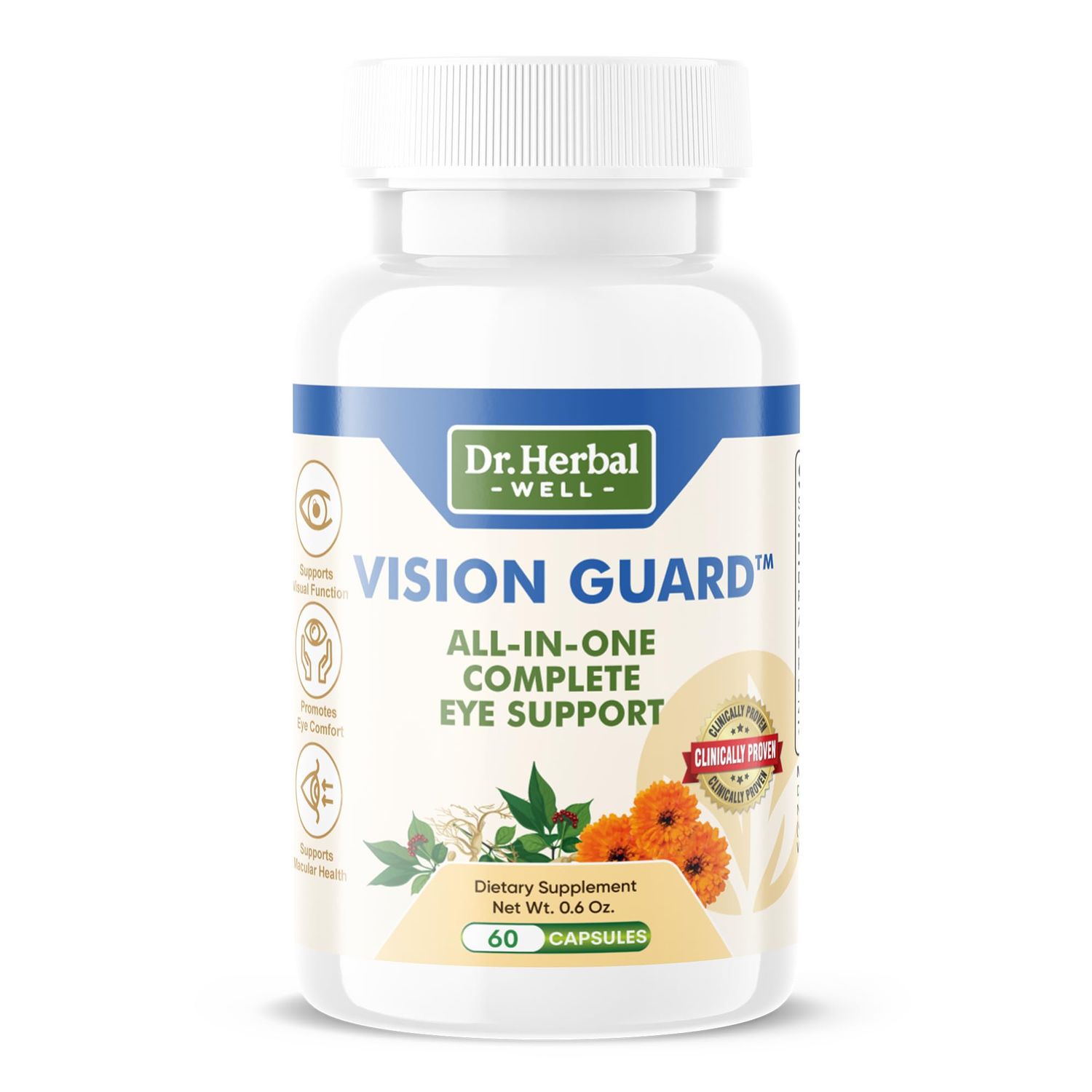 DR. HERBAL WELL Vision Guard - All in One Complete Eye Support, 60 Capsules