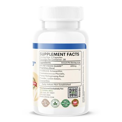 DR. HERBAL WELL Vision Guard - All in One Complete Eye Support, 60 Capsules