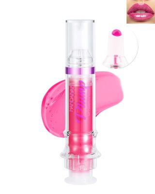 Spicy Lip Plumping Booster,Plumping Lip Oil with Chili Extract,High-Shine Fuller Lips,Hydrating Pink Lip Goloss,Plump and Pout Lip Plumper Lipstick,Valentine&#39;s Day Makeup Gift for Women Girl-03