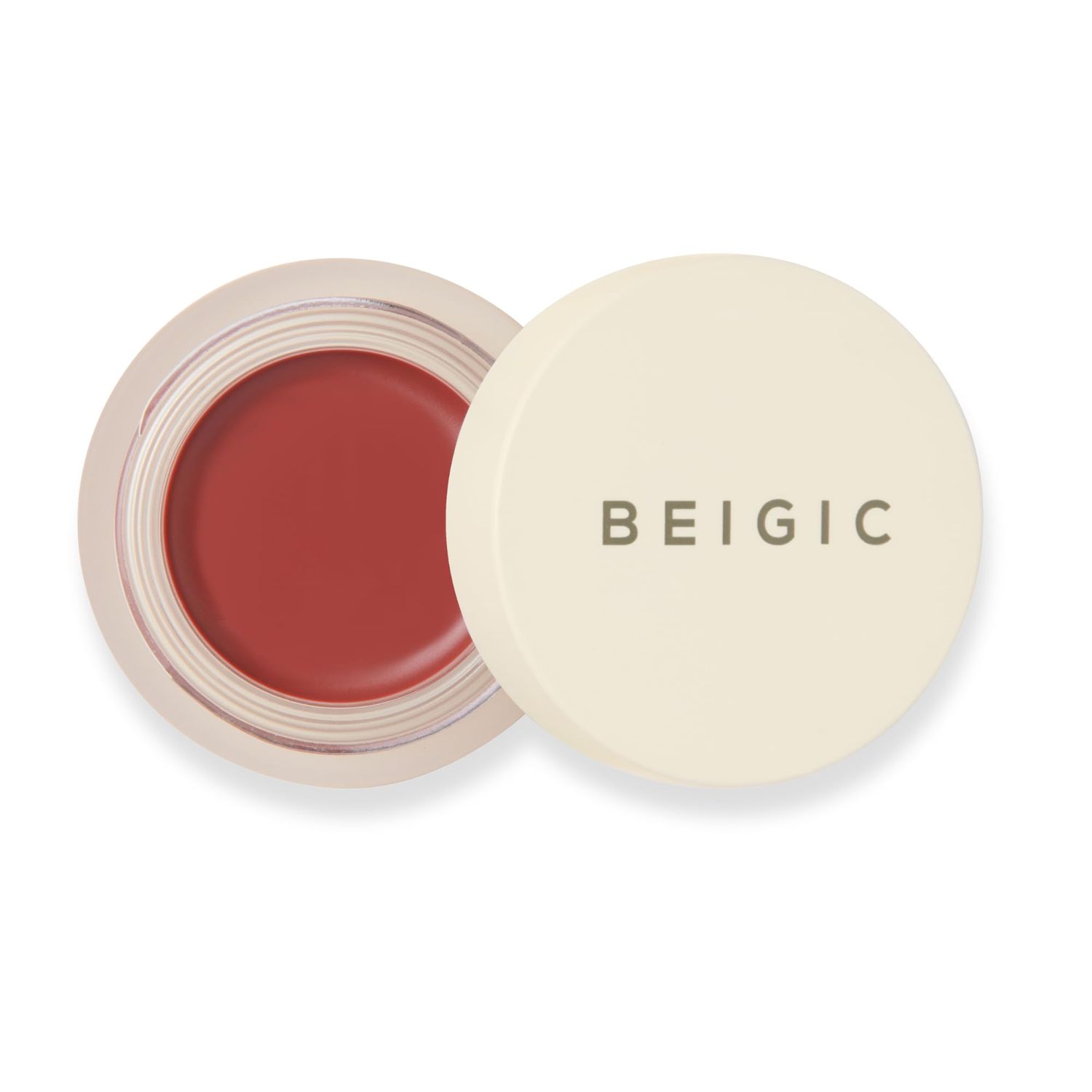 BEIGIC Flush Lip &amp; Cheek Balm 03 Long Black - Vegan Buildable, Multiuse, Travel Sized Blush &amp; Lip Color (0.14 fl.oz) - Muted Brick