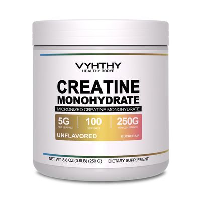 VYHTHY -Micronized Creatine Monohydrate, Amino Acid Powder - Support Muscles, Cellular Energy and Cognitive Function - Gluten-Free, Unflavored-50 Servings-250 Grams