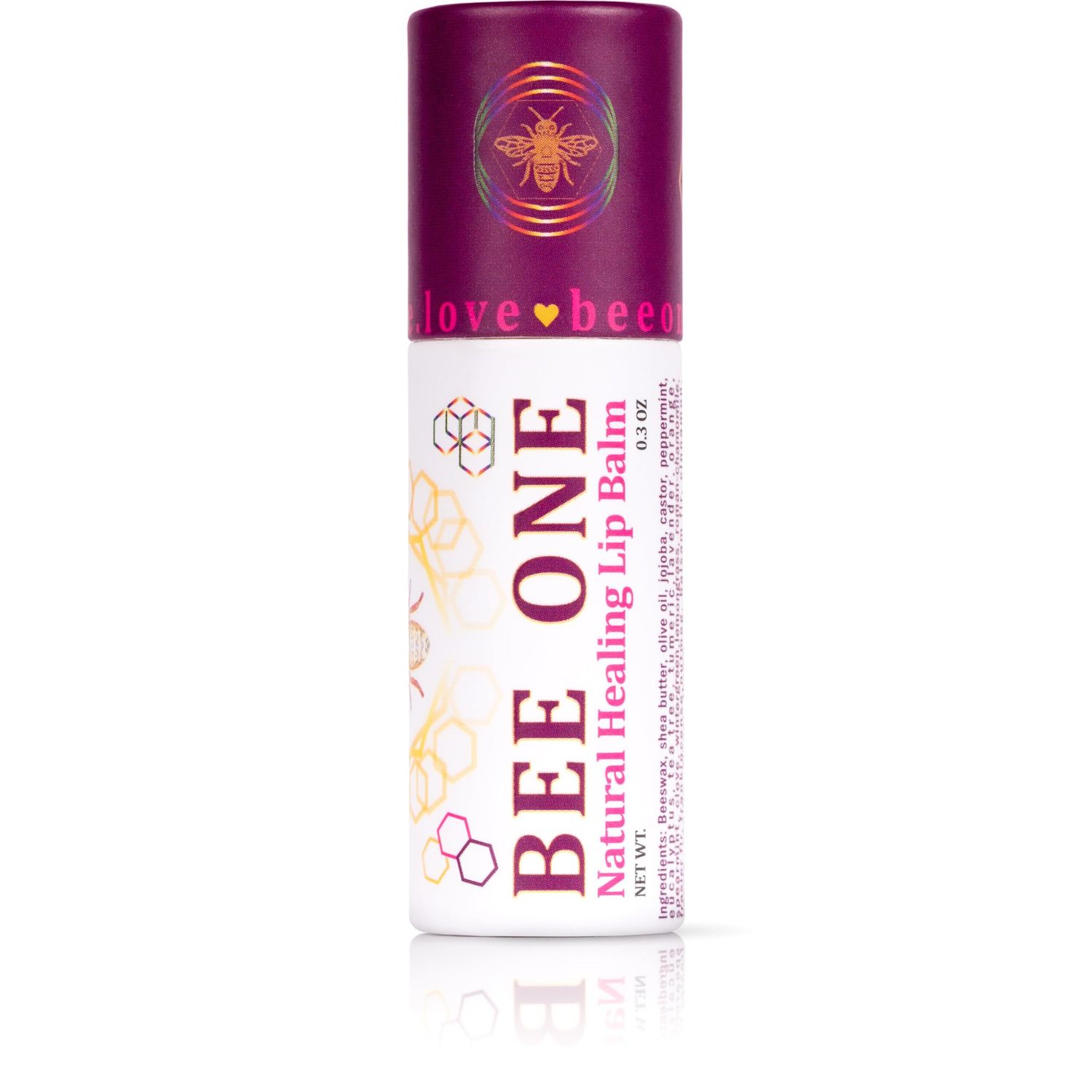 Bee One All-Natural Healing Lip Balm, 0.3 oz Tube, Pack of 1