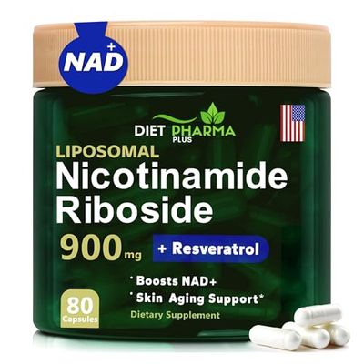 Tengroup Liposomal NAD Supplement, NAD Nicotinamide Riboside, Quercetin, Resveratrol 910mg for Women &amp; Men, NAD Supplement for Anti Aging and Cell Regeneration - 80 Capsules