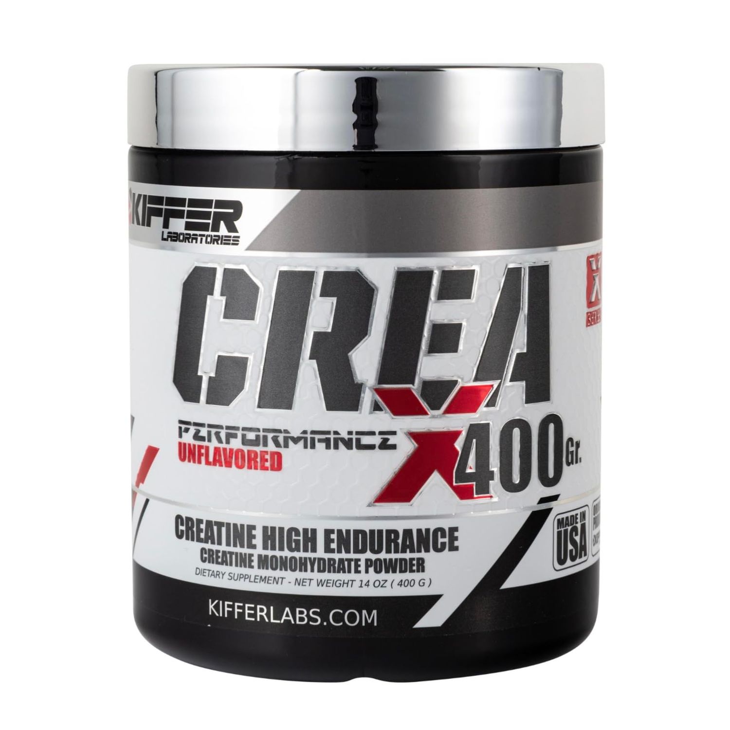 Kiffer Labs CreaX Creatine Monohydrate Powder, 400g (80 Serving), Pure Creatine for Muscle Growth &amp; Strength, PreWorkout | Unflavored, NSFQuality, Micronized Monohydrate