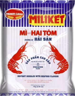 Miliket-Colusa Vietnam Instant Ramen Noodles - Seafood Flavor Hi Sn (Pack of 10)