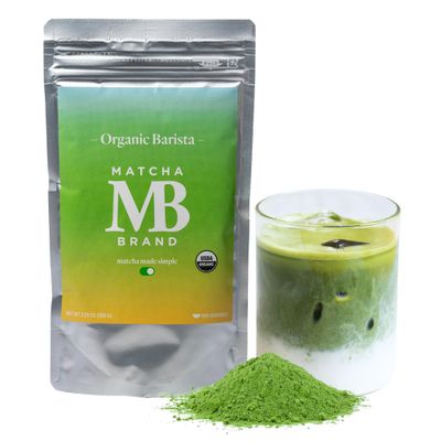 Matcha Brand Barista Grade Organic Matcha Powder - Crafted for Daily Cafe-Quality Tea &amp; Lattes - Authentic Japanese Green Tea Powder - 100g Pouch