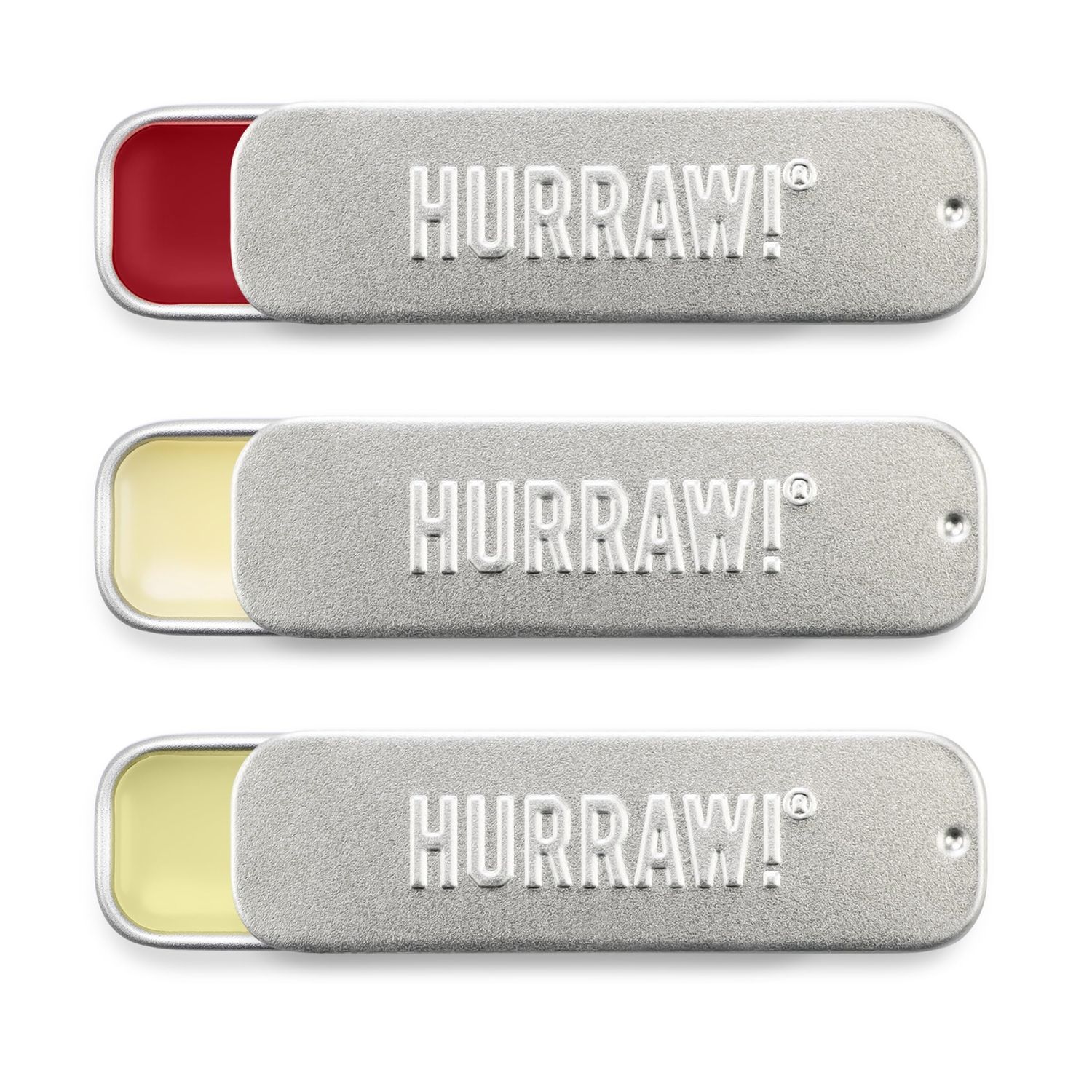 Hurraw! Black Cherry Tinted, Unscented, Moon Night Treatment Lip Balm Slim Slider Tins, 3 Pack Bundle: Organic, Certified Vegan and Cruelty Free All Natural. Bee, Shea, Soy &amp; Palm Free. Made in USA
