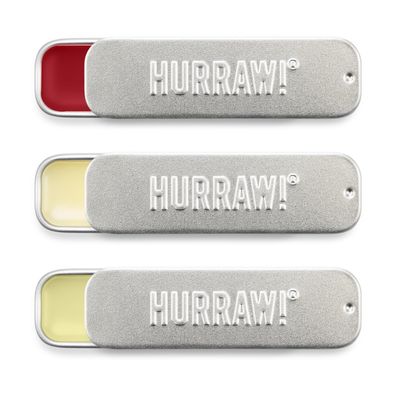 Hurraw! Black Cherry Tinted, Unscented, Moon Night Treatment Lip Balm Slim Slider Tins, 3 Pack Bundle: Organic, Certified Vegan and Cruelty Free All Natural. Bee, Shea, Soy &amp; Palm Free. Made in USA