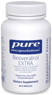 Pure Encapsulations Resveratrol EXTRA - 100 mg Trans-Resveratrol - For Healthy Cellular &amp; Cardiovascular Function - Antioxidants Supplement - Non-GMO &amp; Gluten Free - 60 Capsules