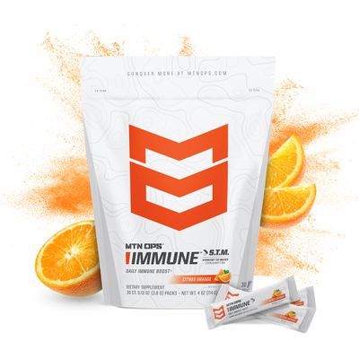 MTN OPS Daily STM Immune Booster - Citrus Orange Flavor, 30 Stick Pouch